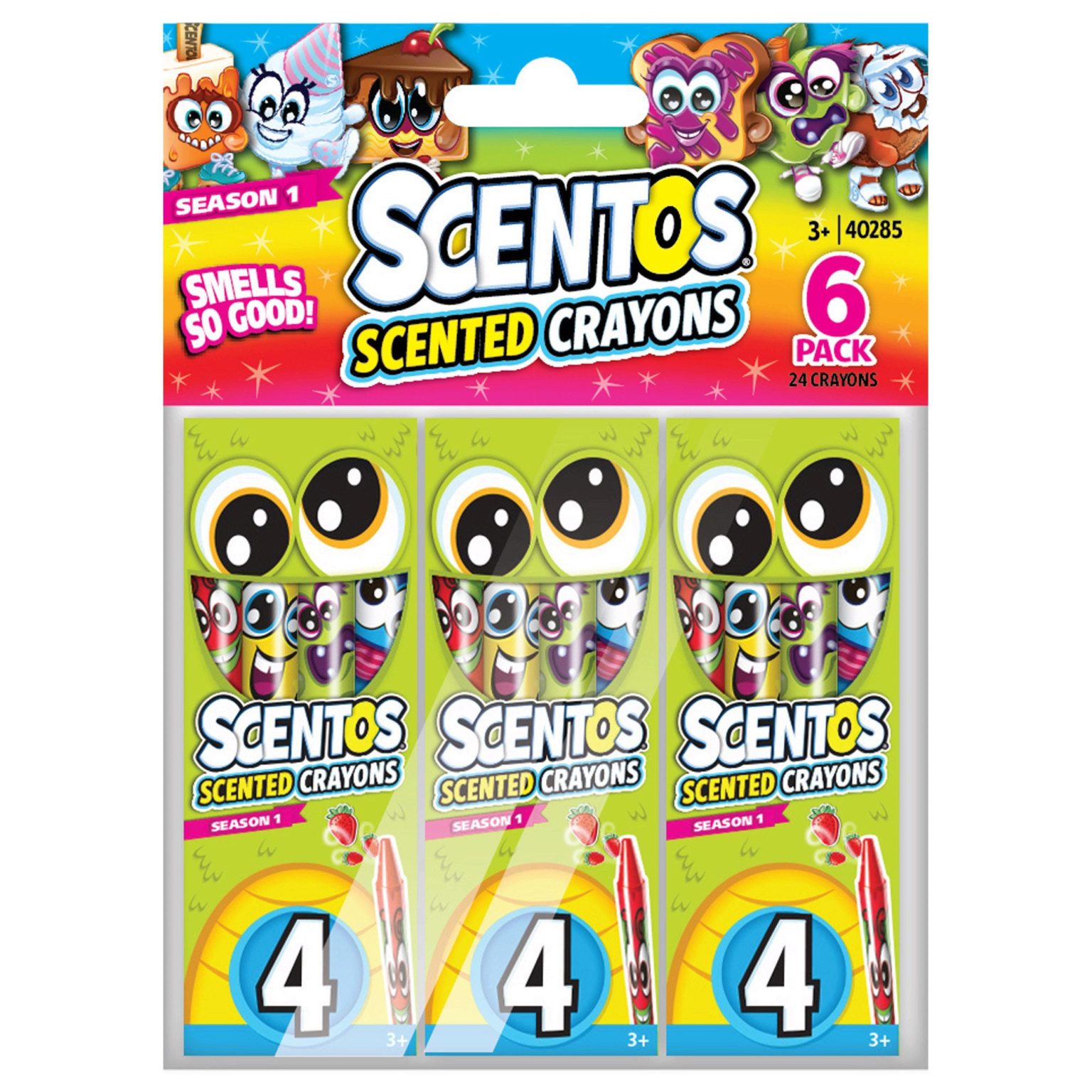 24 Scentos Scented Crayon Value Pack with 6 Packs of 4 Crayons – NERYB